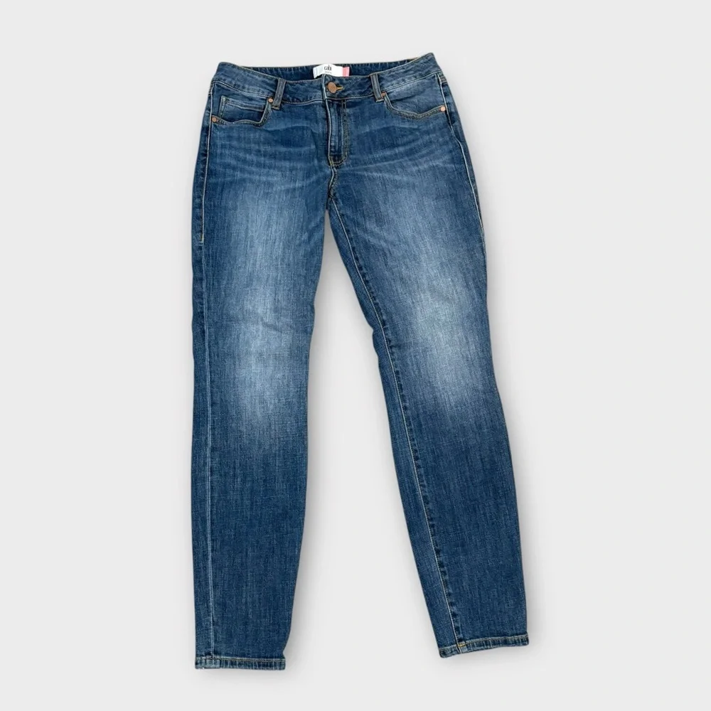CAbi Women's Straight Leg Skinny Blue Jeans Size 12 - Picture 1 of 6
